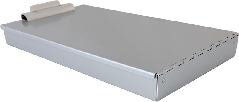 Saunders Metal Clipboard with Storage, Silver Single Layer Nursing Clipboard Folio, Legal Size Paper Organizer, Steel Clip with Self Locking Latch, Form Holder for Office, School & Work - Made in USA - Image 4